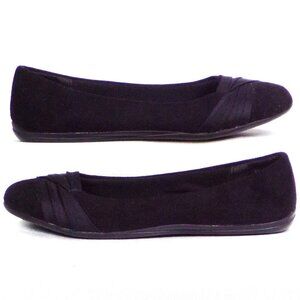 HOTCAKES size 6.5M ELISE black faux-suede ballet flats all synthetic materials